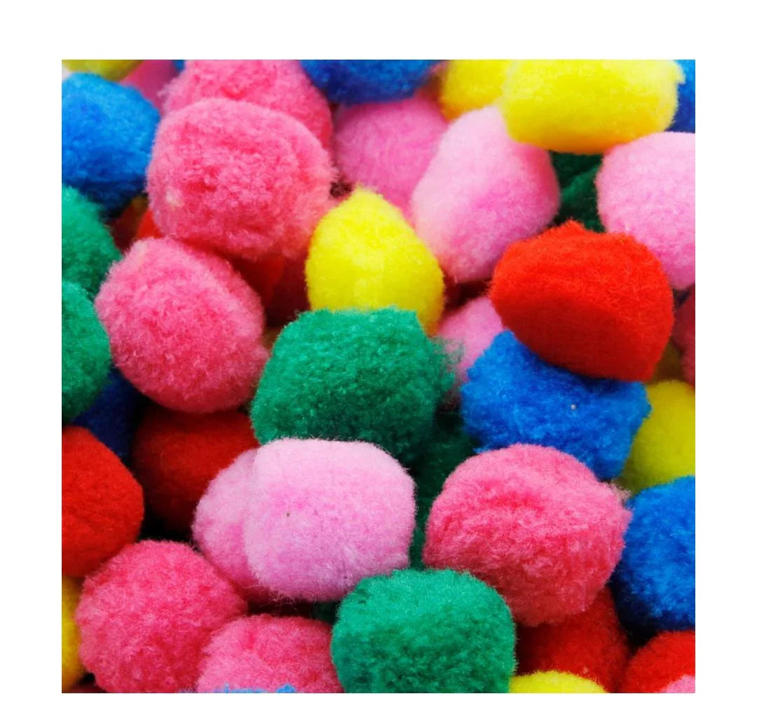 Big Craft Pom Pom Balls l 4CM l Pack of 1 contains 25 balls