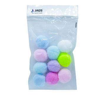 Pastel Pom Pom Balls – 4CM – Pack of 10 – PPB03