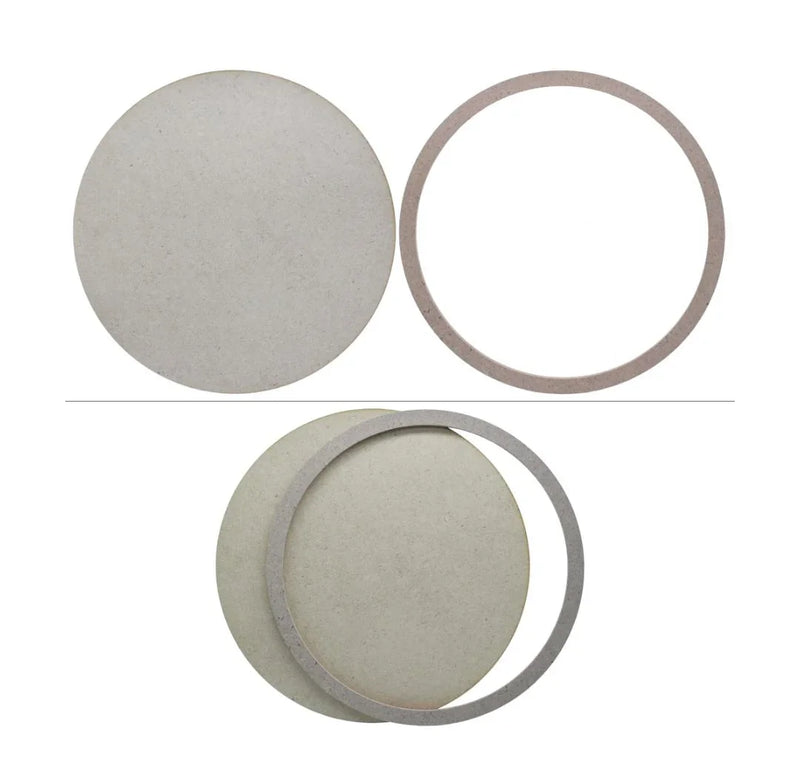 Round MDF Craft Frame – 10 Inch with 2MM Base – MFWRD01