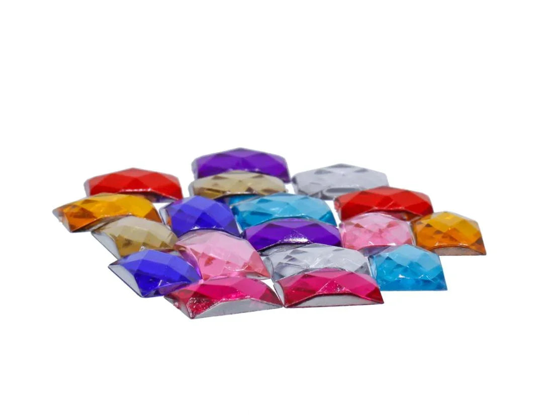 Kundan Stone Diamond Rectangle Medium 18Pc J13X18-27