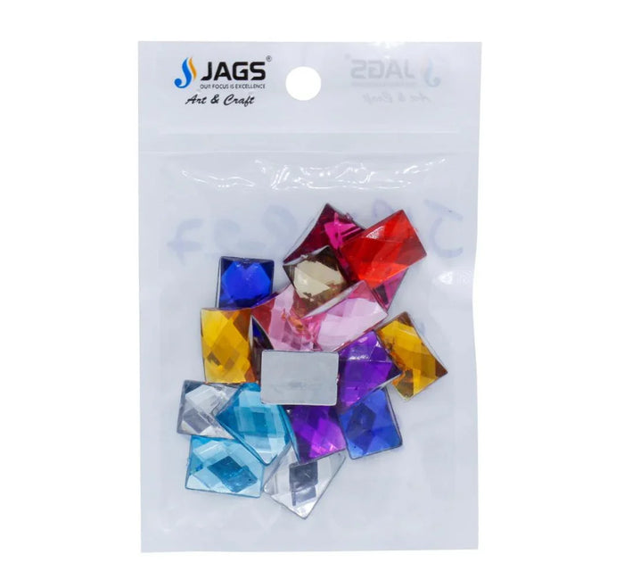 Kundan Stone Diamond Rectangle Medium 18Pc J13X18-27