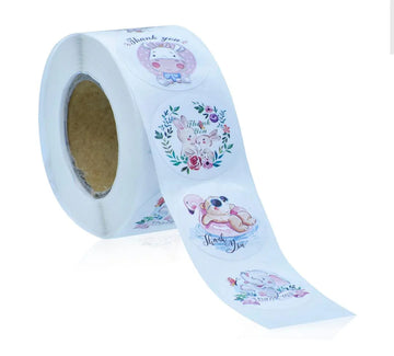 Thank You Sticker Roll for Small Business 2.5CM 500 Stick Roll A-143-D