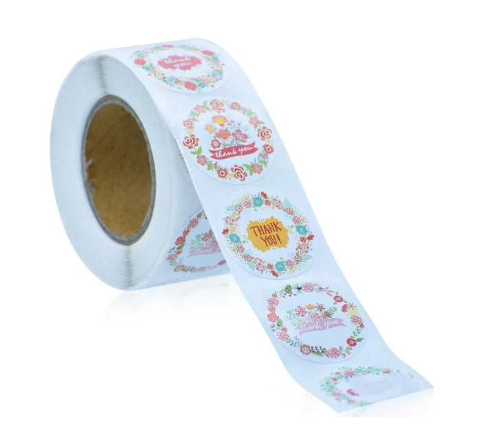 Thank You Sticker Roll for Small Business – 2.5CM – 500 Pcs – A-355-L
