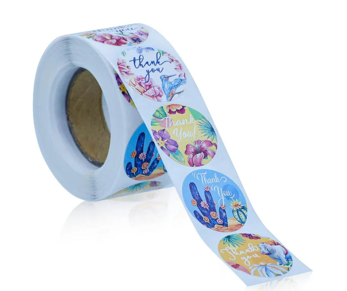 Thank You Sticker Roll for Small Business– 2.5CM – 500 Stickers – A-59-C