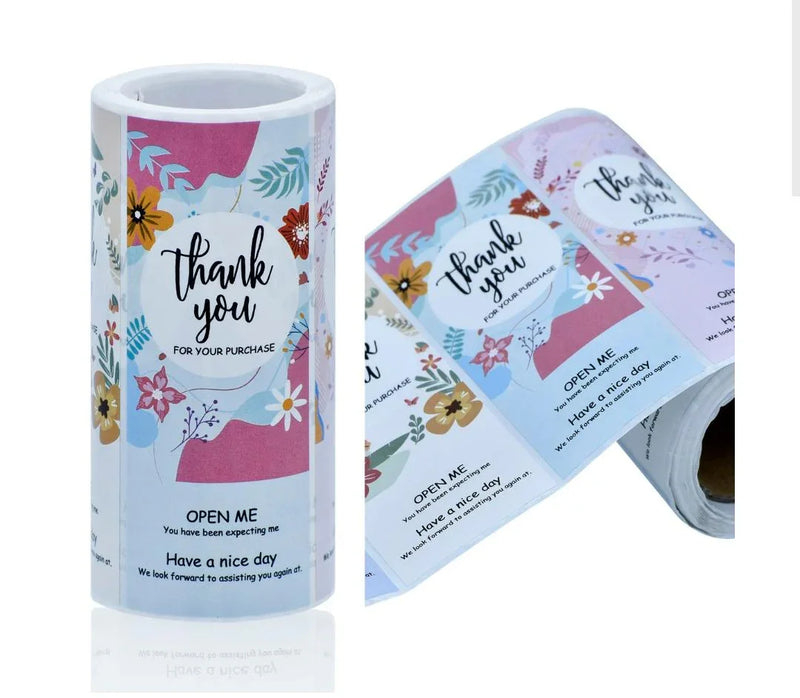 Thank You Sticker Roll for Small Business– 40x100MM – 150 Stickers – K-158-S