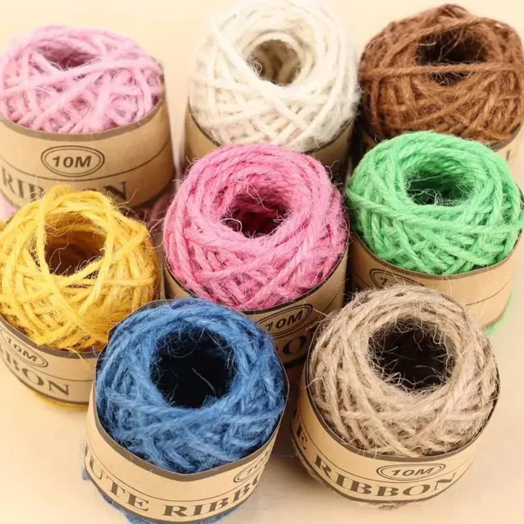 (Buy 1 Get 1 Free) Colourful Jute Thread | 2mm x 10m Pack of 1