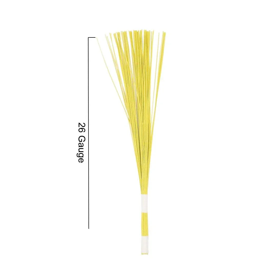 Yellow Wire 12Inch 26Gauge 100  | Used in combination with pipe cleaners