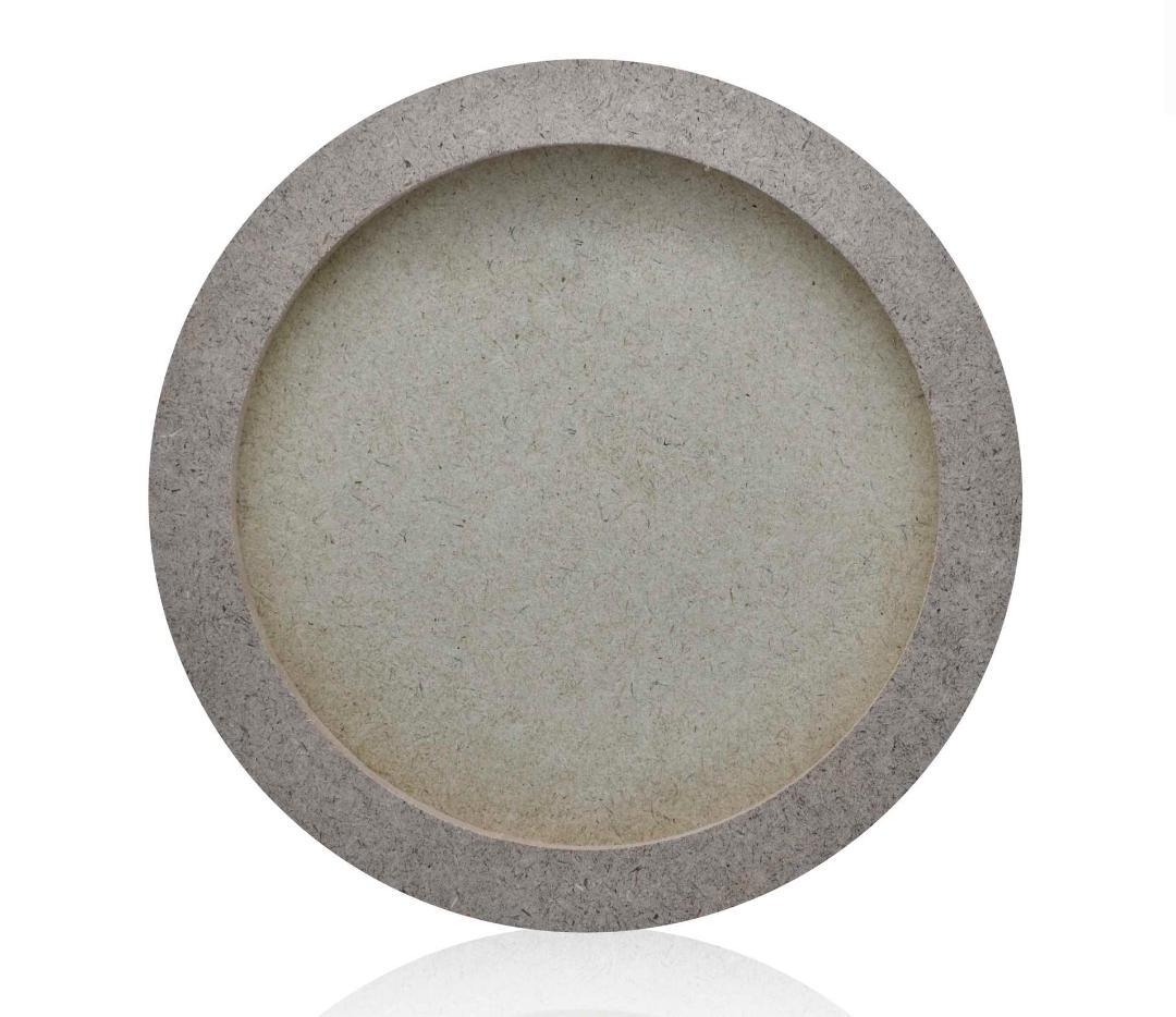 MDF Round Frame with Base – 6 Inch (11×15mm Frame, 2mm Base}