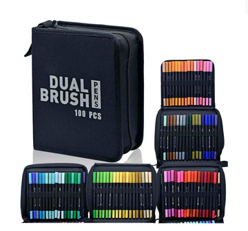 Dual Brush Pens – 100 Colourful Shades – DBPC-100