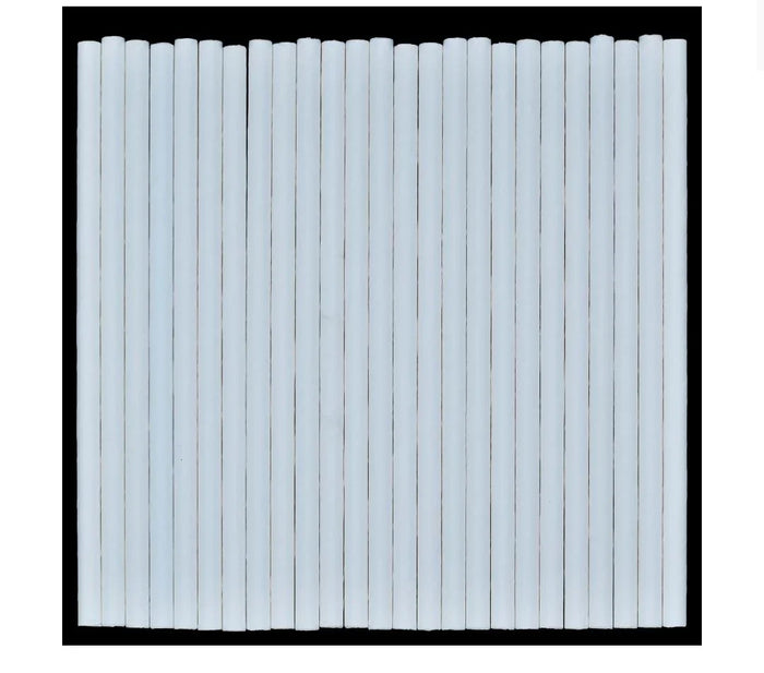 Jags Paper Straws – White Plain, 6mm (50 Pcs)