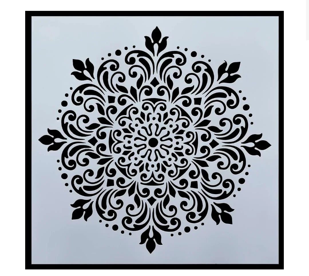 Jags Plastic Stencil – Rangoli Design No.1, 10×10 cm