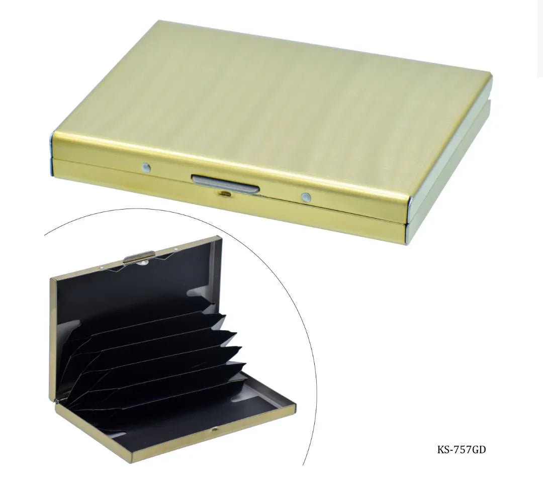 Push Card Holder – Gold Finish