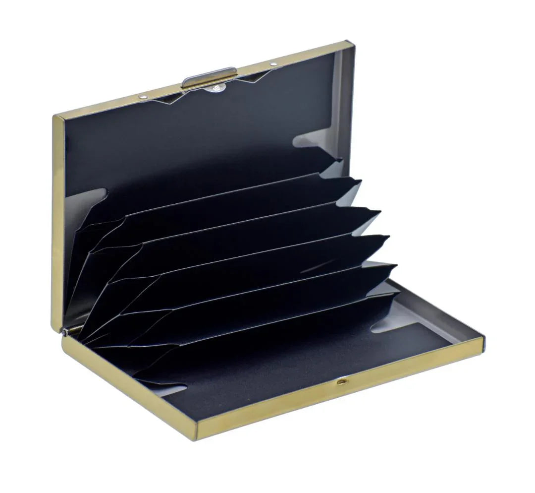 Push Card Holder – Gold Finish