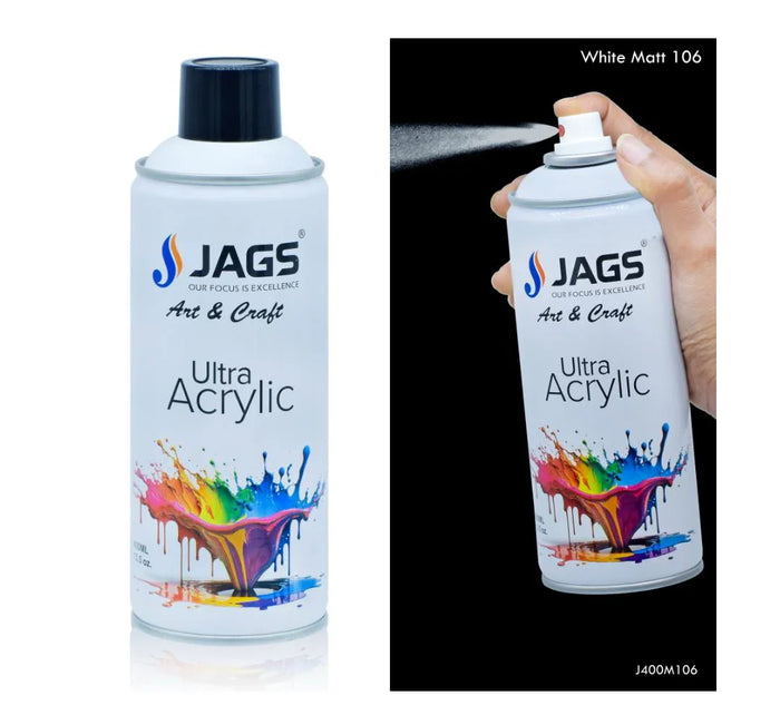 Jags Spray Ultra Acrylic – 400ml – White Matt