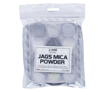 Jags Mica Powder Silver Shade 12 Pcs Set (12Gms) JMMP12P-3