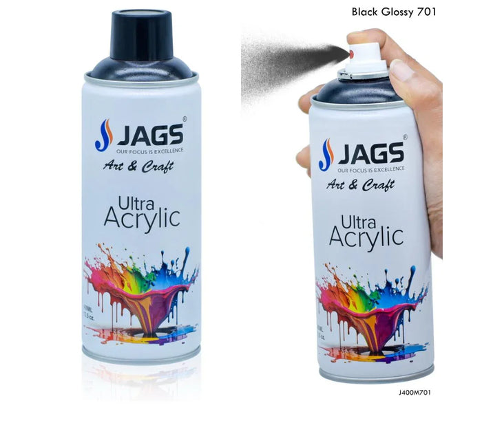 Jags Spray Ultra Acrylic 400ml Black Glossy
