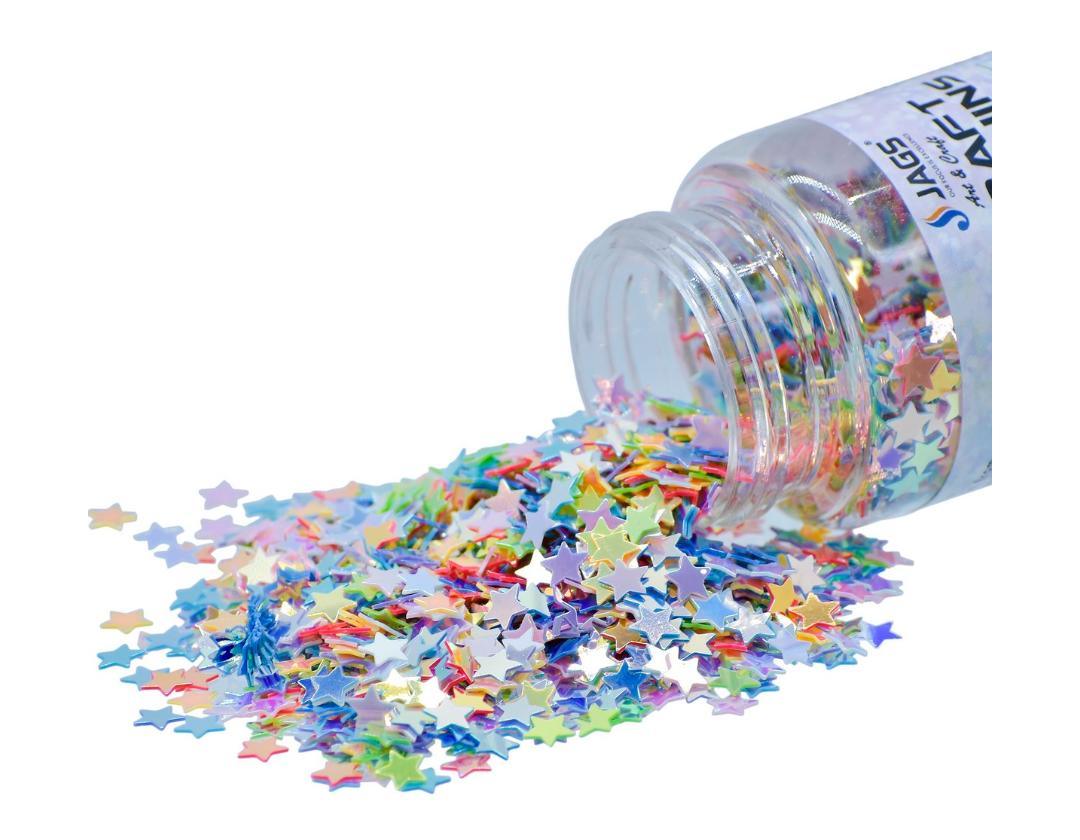 Jags Craft Sequins Multi Colour 5MM Star – 20g – JDSM06