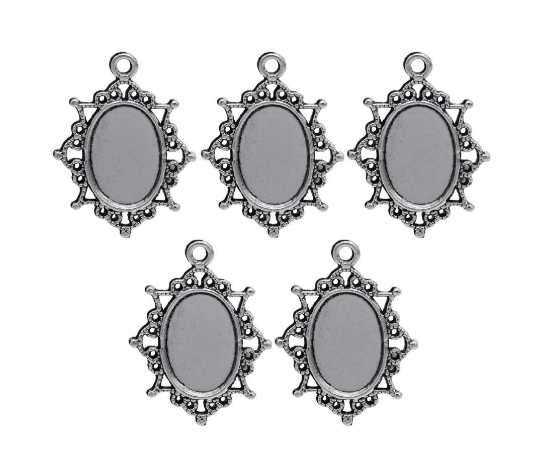 Metal Craft Fitting – Oval Mirror – 5 Pcs – MC-590