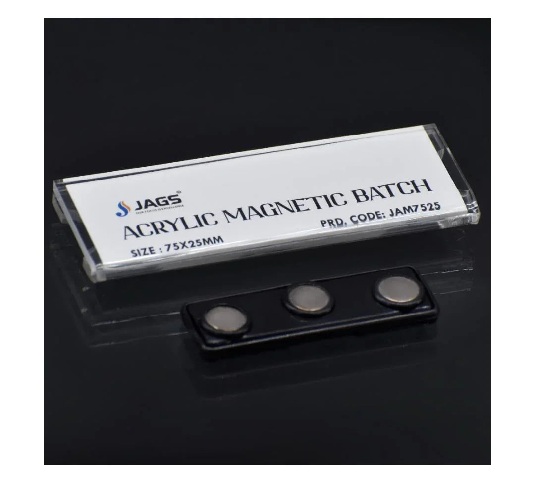 ags Acrylic Magnetic Name Badge 75x25MM – JAM7525