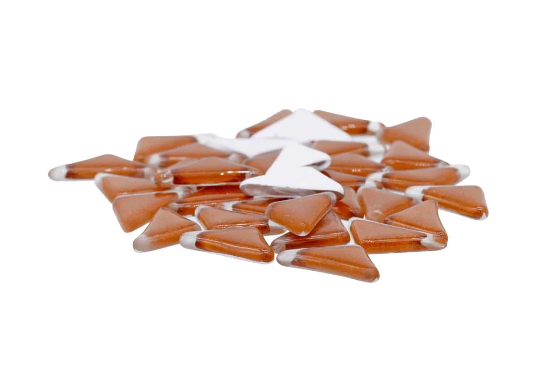 Jags Triangular Mosaic Chips – 15x4MM | 35 Pcs | F Brown | For Art, Décor & DIY