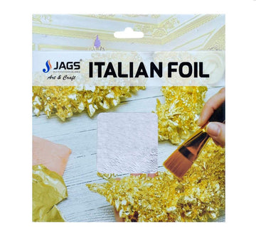Jags Italian Gilding Foil – 5.5x5.5 Inch | Silver Sheets for Premium Craft & Décor