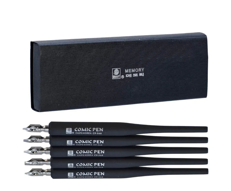 Calligraphy Click Pen Set – 6 Nibs with Plastic Holder | Artistic Writing Tool Set