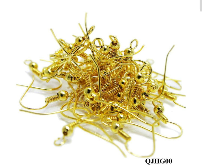 Golden Jewellery Ear Wire for DIY Earrings  (15gm) Pack Of 1