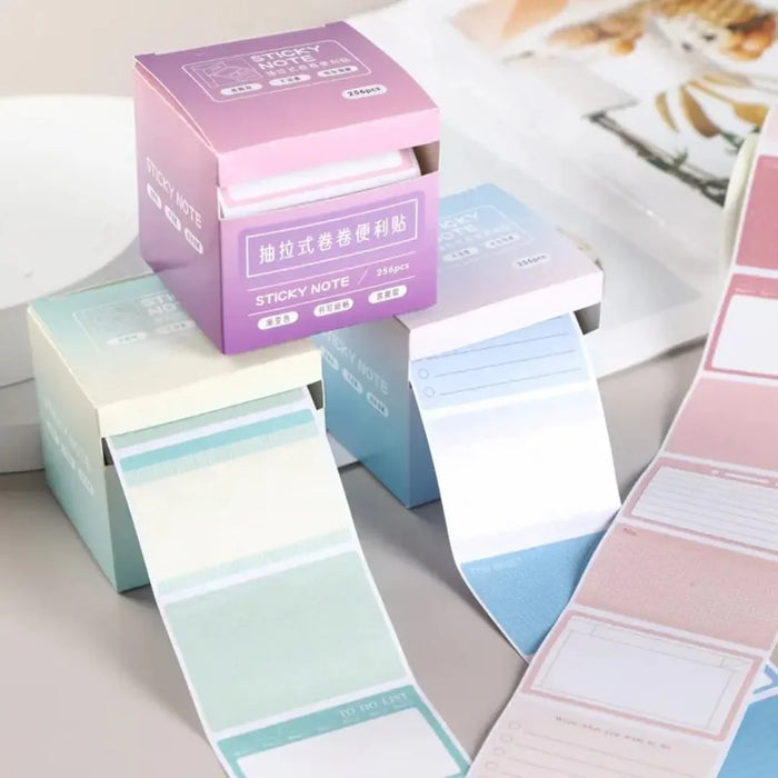 Dreamy Pastel peel Off sticky notes I Pack of 1 (256 pcs roll )