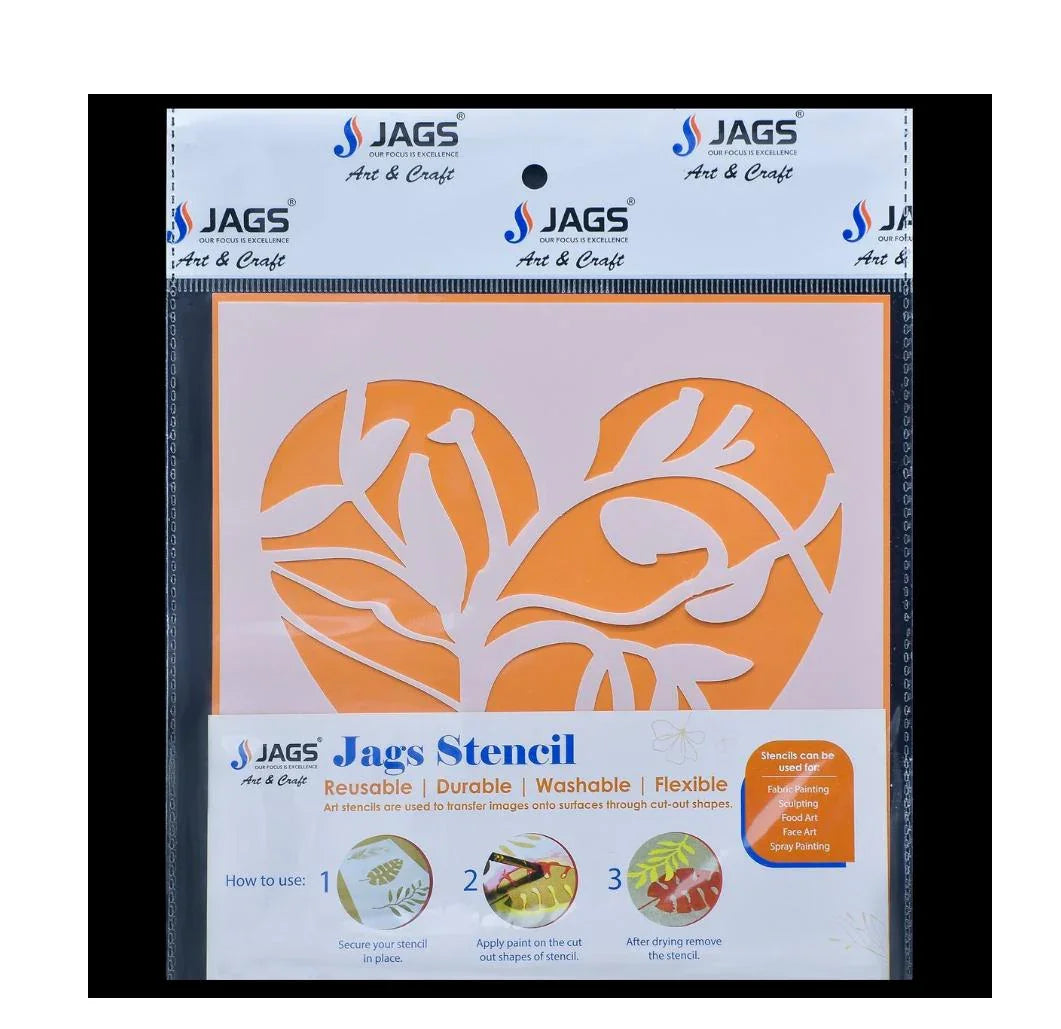 Jags Stencil Plastic 6x6 1Pcs