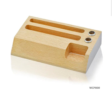 Wooden 5-in-1 Visiting Card & Pen Holder