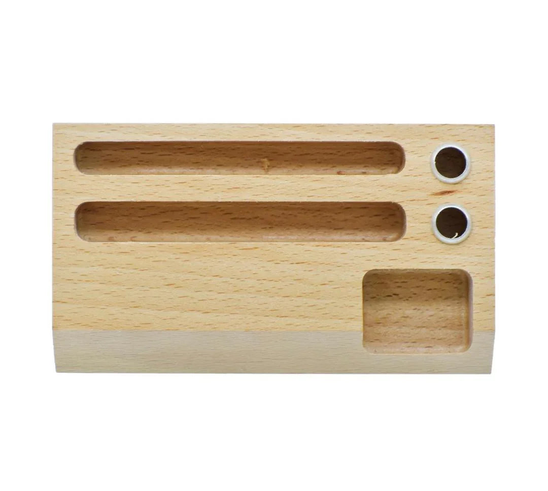 Wooden 5-in-1 Visiting Card & Pen Holder