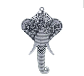 Metal Elephant Head Craft Fitting – 1 Pc