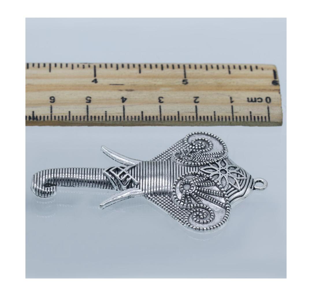 Metal Elephant Head Craft Fitting – 1 Pc