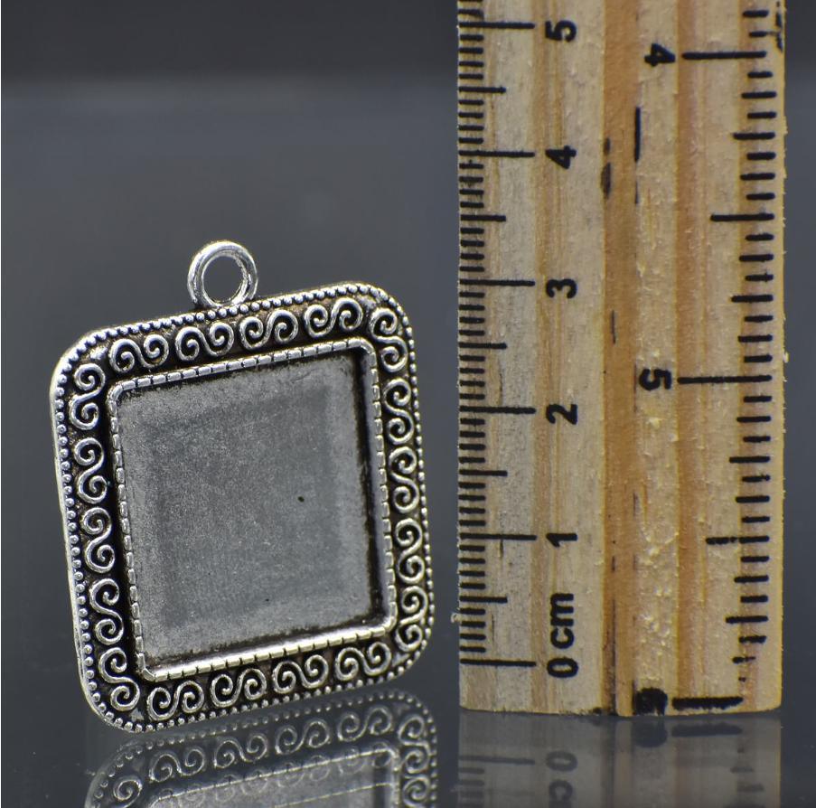 Square Mirror Metal Craft Fittings – 2 Pcs