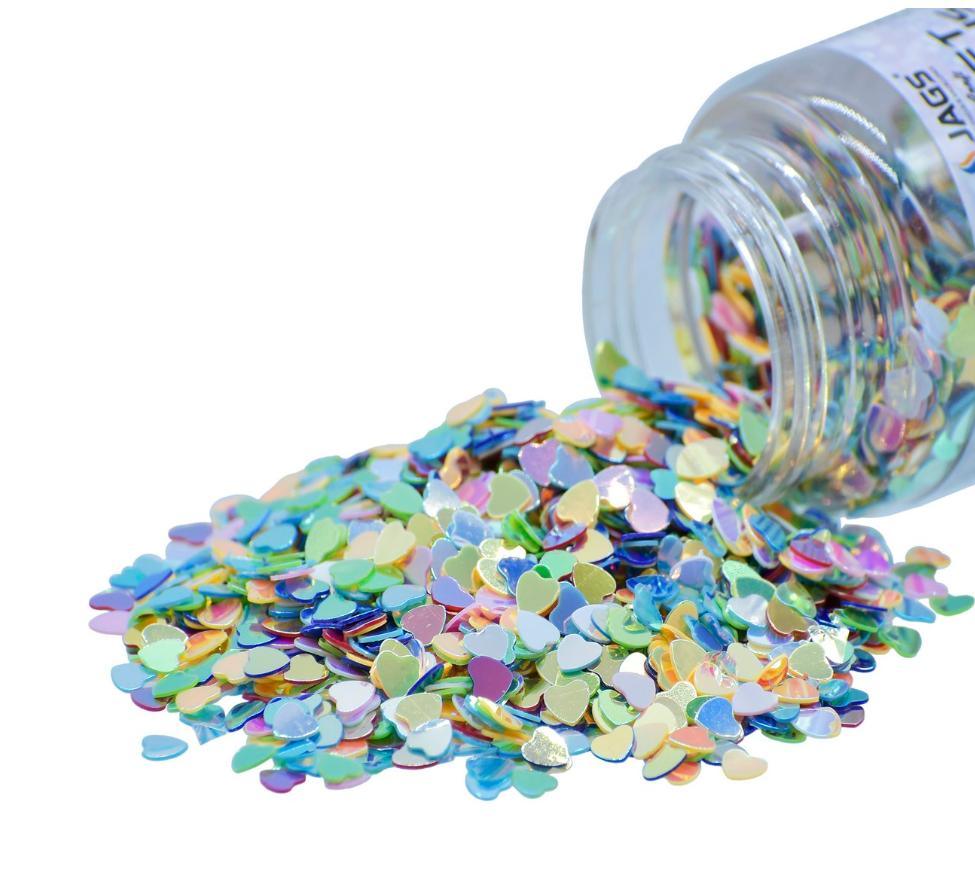 Multi‑Colour Heart Sequins 4 mm – 20 g