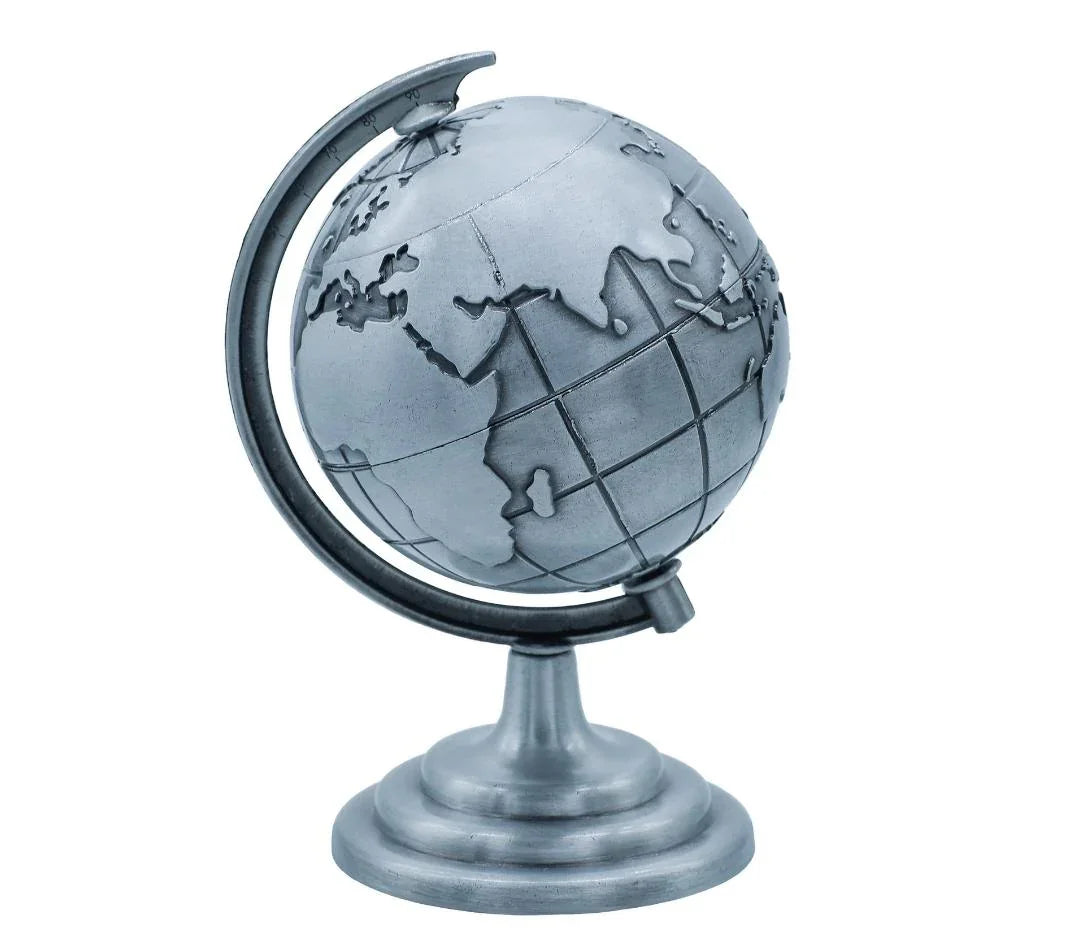 Antique Brass World Globe Showpiece – 3 Inch