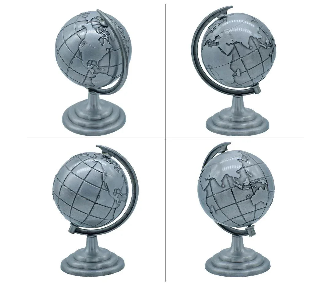 Antique Brass World Globe Showpiece – 3 Inch