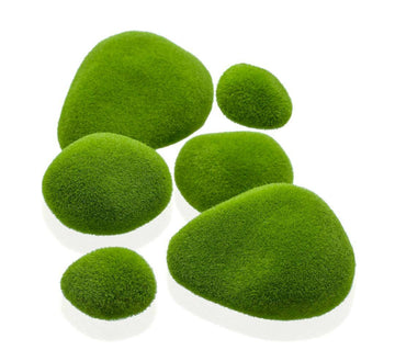 Artificial Decorative Grass Stone – Green – 1x6Pcs
