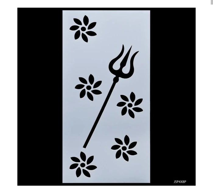Jags Stencil Plastic – Trident Design 4x8 Inch (JSP4X8P)