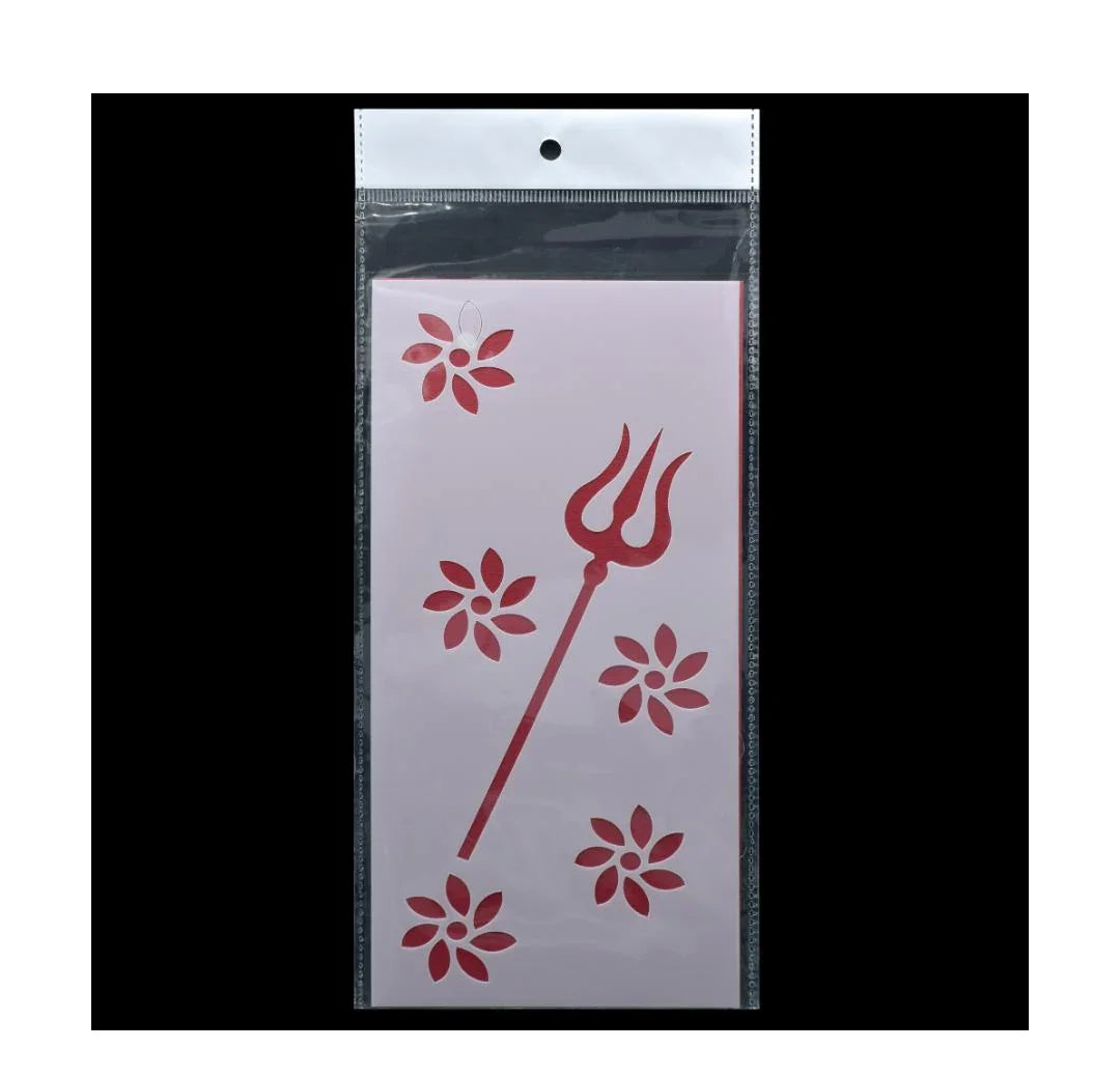 Jags Stencil Plastic – Trident Design 4x8 Inch (JSP4X8P)