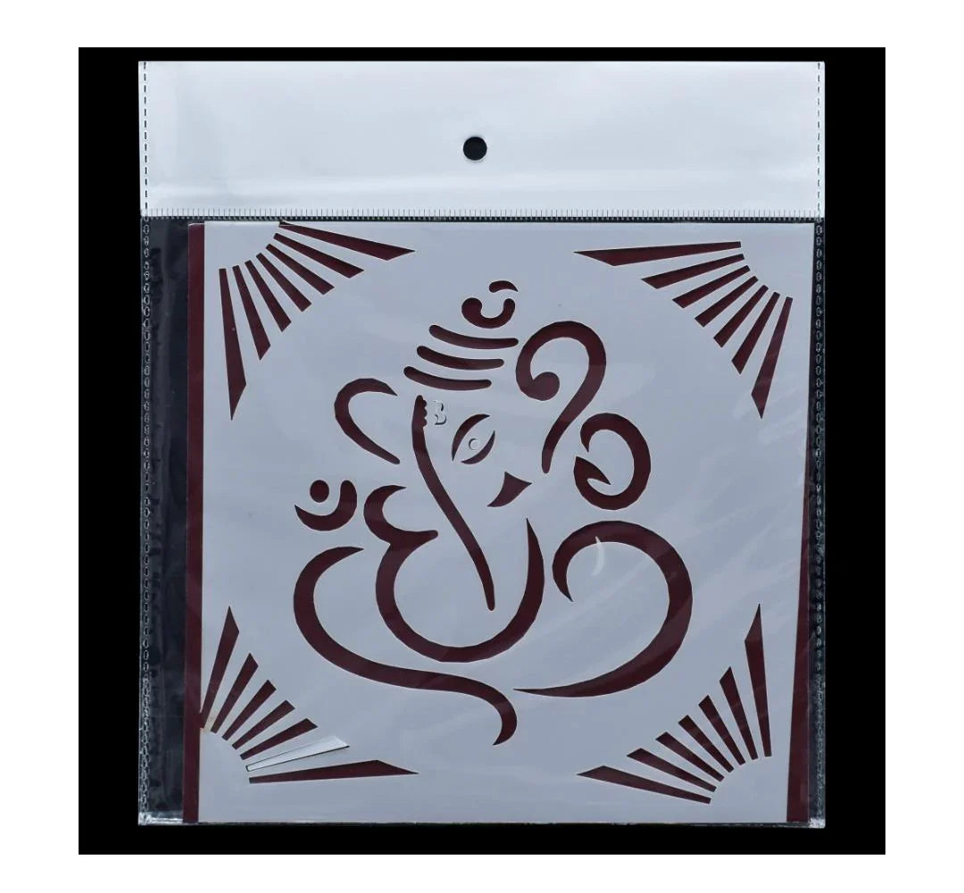 Jags Stencil Plastic – Ganesh Design 6x6 Inch