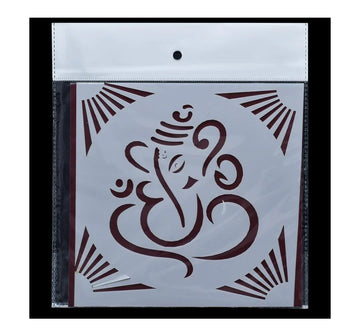 Jags Stencil Plastic – Ganesh Design 6x6 Inch