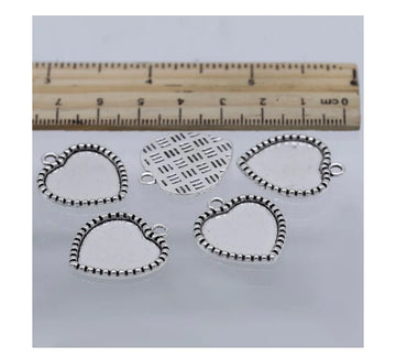 Metal Craft Fitting – 5 Pcs Heart Mirror