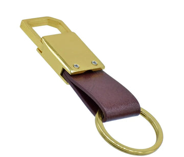 Key Chain – Gold Hook with Ring – Red –