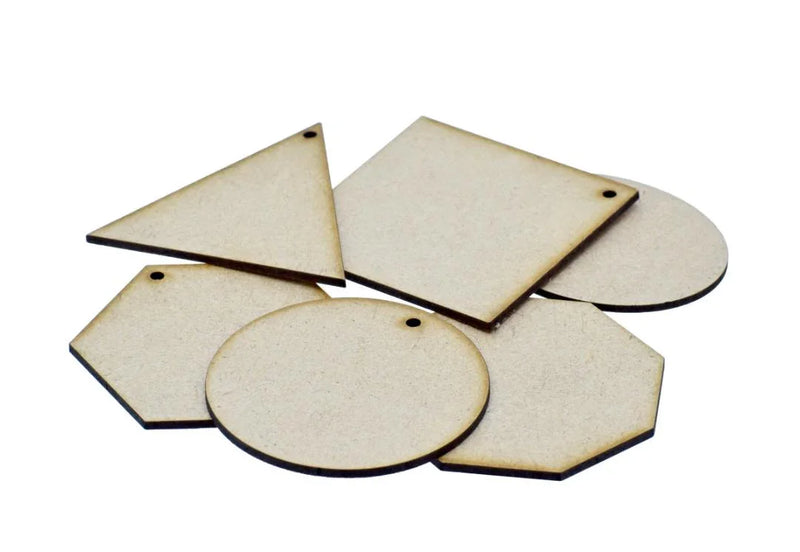 MDF Mandala Cutout Keychain – Set of 6 (2.5 Inch, 4MM)