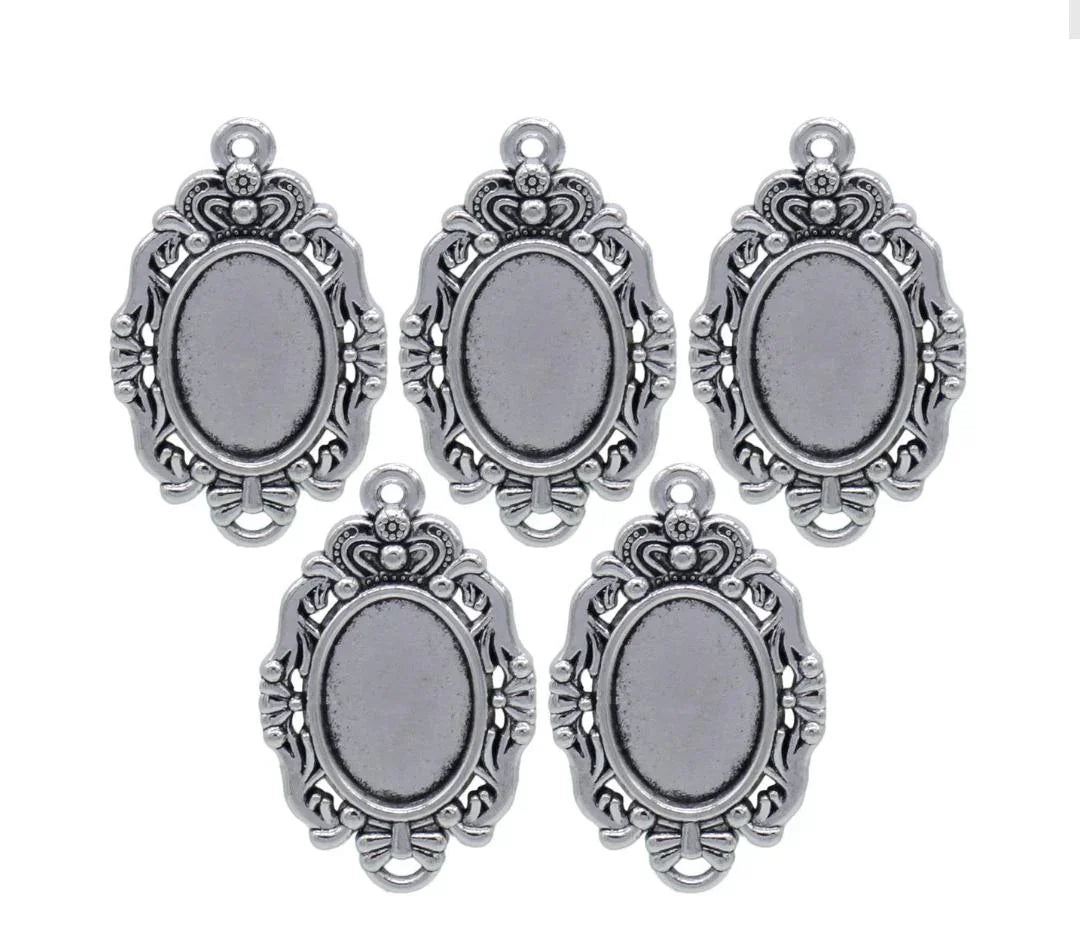 Metal Craft Fitting 5 Pcs Oval Mirror
