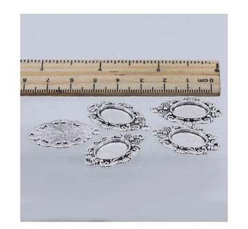 Metal Craft Fitting 5 Pcs Oval Mirror