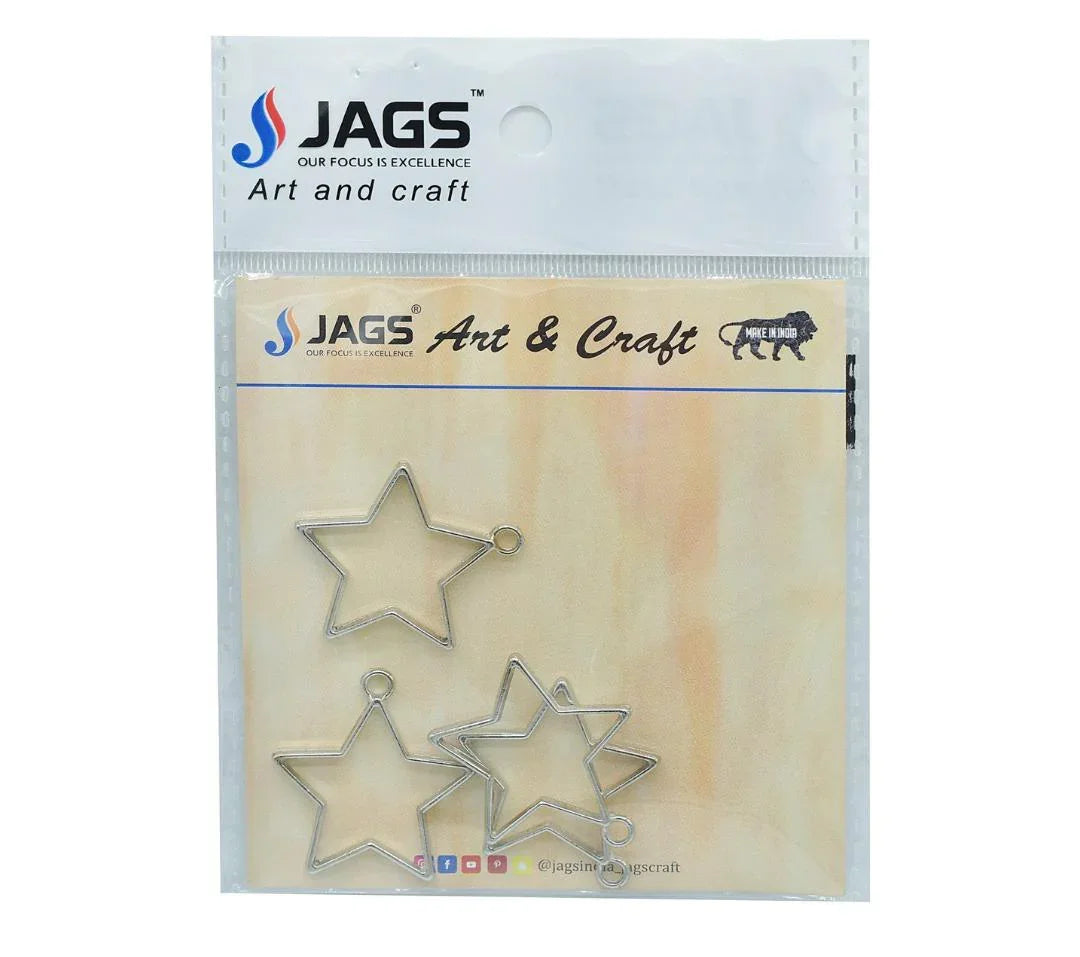DIY Metal Imitation Stars – 4 Pcs Silver