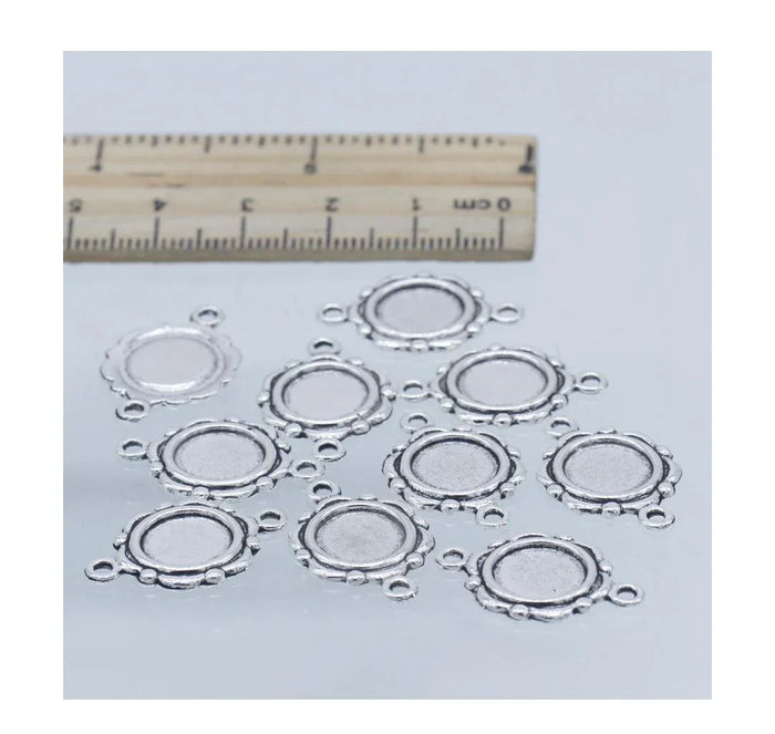 Metal Craft Fitting – Round Double Hole | 10 Pcs |