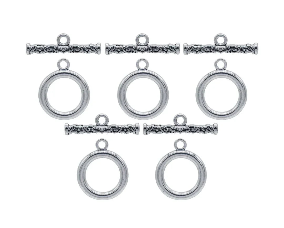 Metal Craft Fitting 5 Pics Set Toggle Clasp